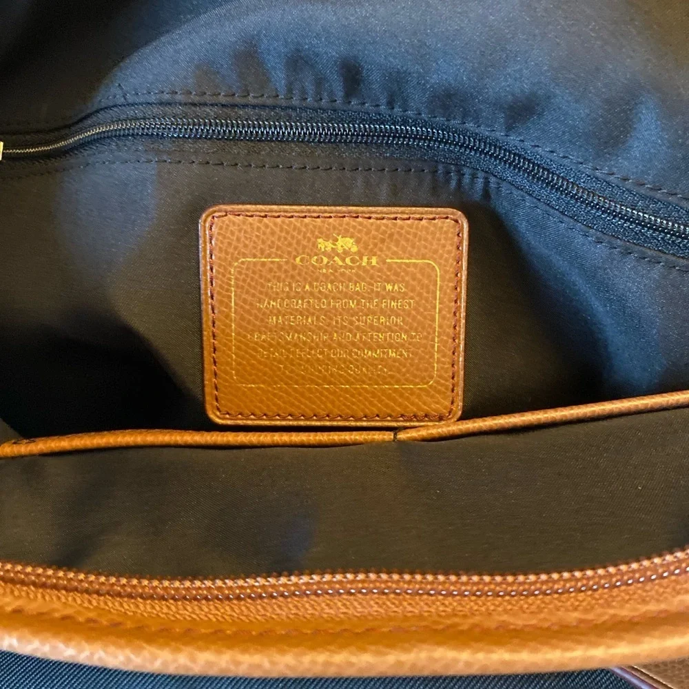 Coach Black and Tan Women's Tote Bag